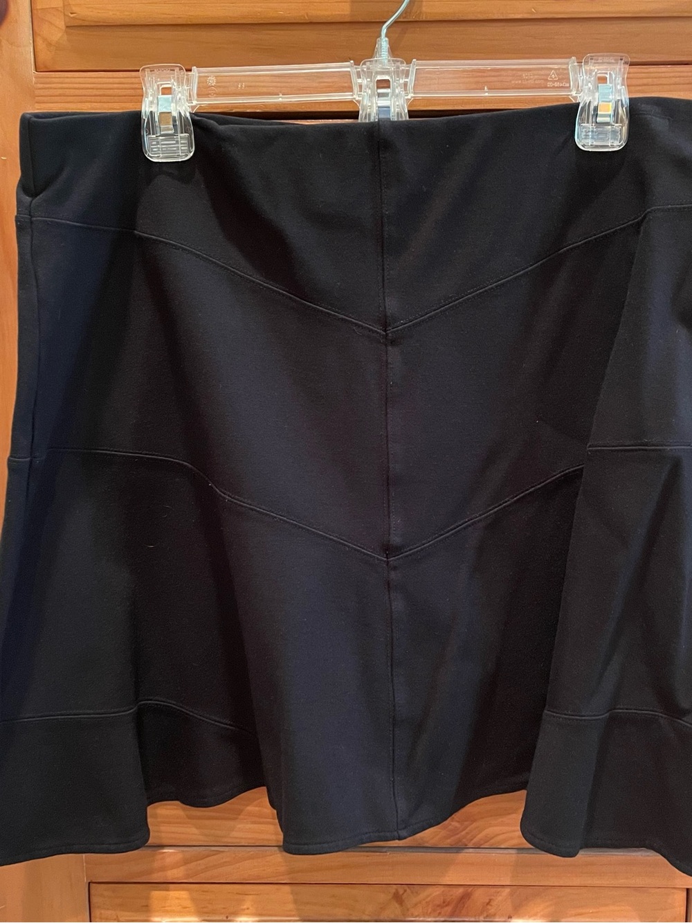LOFT Black Mini A-Line Panel Skirt